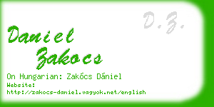 daniel zakocs business card