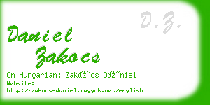 daniel zakocs business card